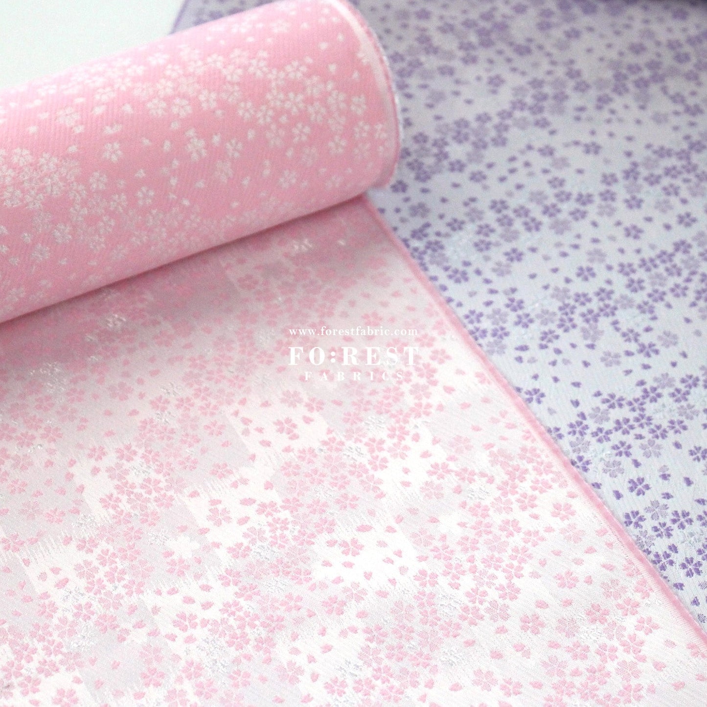 Gold Brocade - Little Sakura fabric Pink Purple - FO:REST Fabric 布恩堂Liberty fabrictana lawnjapanese fabricykk zipper