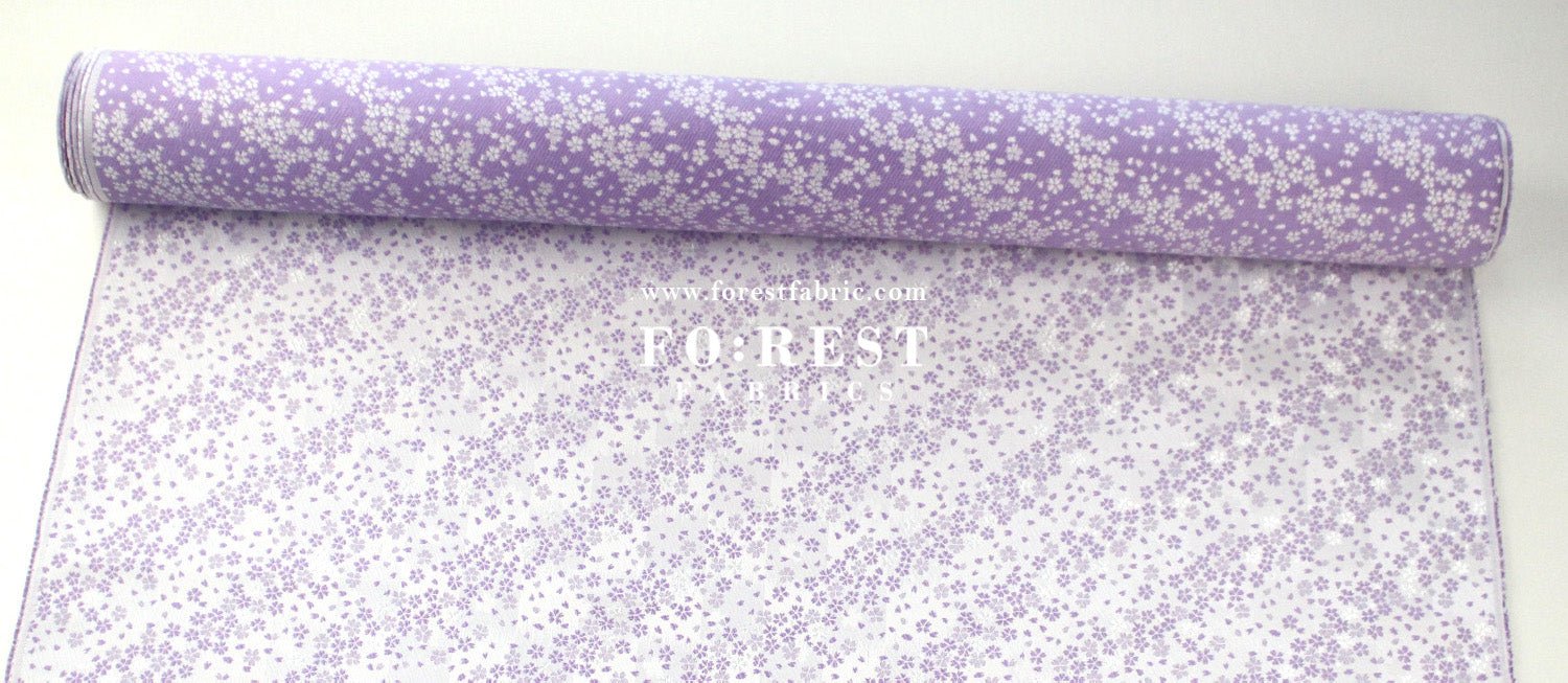 Gold Brocade - Little Sakura fabric Pink Purple - FO:REST Fabric 布恩堂Liberty fabrictana lawnjapanese fabricykk zipper