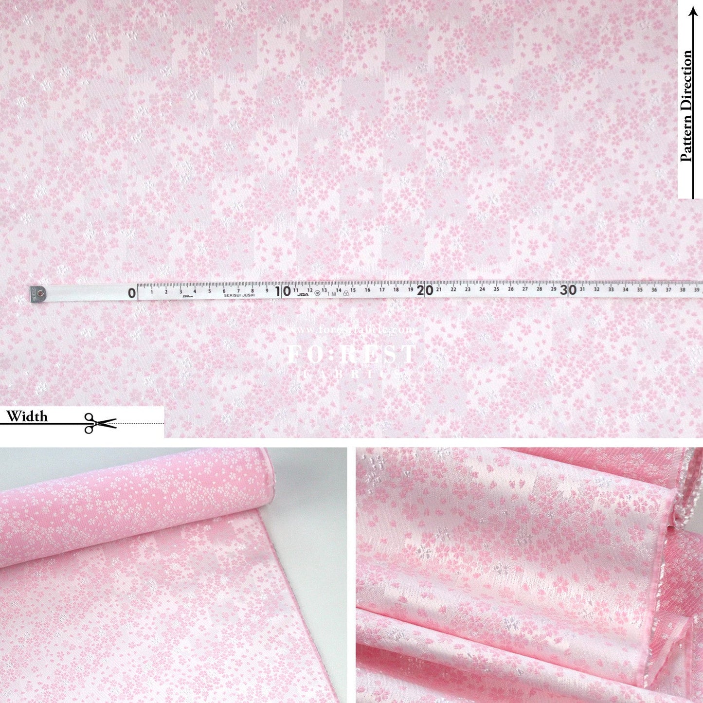 Gold Brocade - Little Sakura fabric Pink Purple - FO:REST Fabric 布恩堂Liberty fabrictana lawnjapanese fabricykk zipper