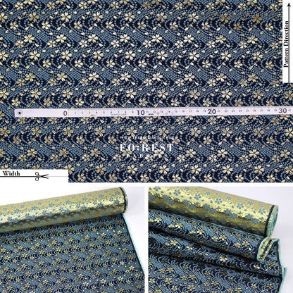 Gold Brocade - Little sakura fabric - FO:REST Fabric 布恩堂Liberty fabrictana lawnjapanese fabricykk zipper