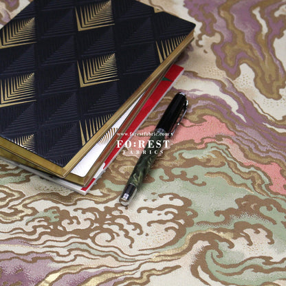 Gold Brocade - Marble fabric Gold - FO:REST Fabric 布恩堂Liberty fabrictana lawnjapanese fabricykk zipper
