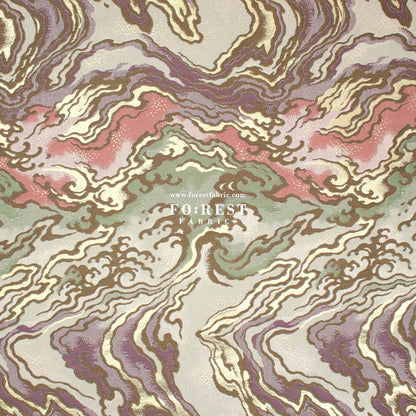 Gold Brocade - Marble fabric Gold - FO:REST Fabric 布恩堂Liberty fabrictana lawnjapanese fabricykk zipper