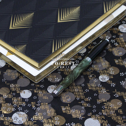 Gold Brocade - Moon fabric - FO:REST Fabric 布恩堂Liberty fabrictana lawnjapanese fabricykk zipper