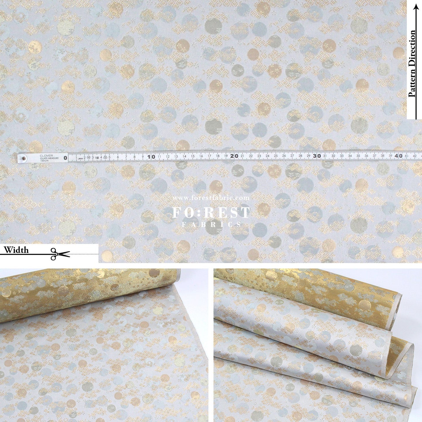 Gold Brocade - Moon fabric - FO:REST Fabric 布恩堂Liberty fabrictana lawnjapanese fabricykk zipper