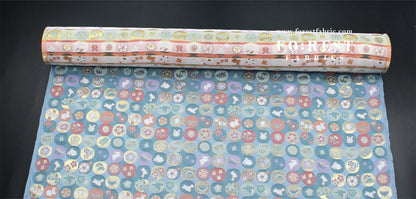 Gold Brocade - Moon Rabbit 月兔 fabric - FO:REST Fabric 布恩堂Liberty fabrictana lawnjapanese fabricykk zipper