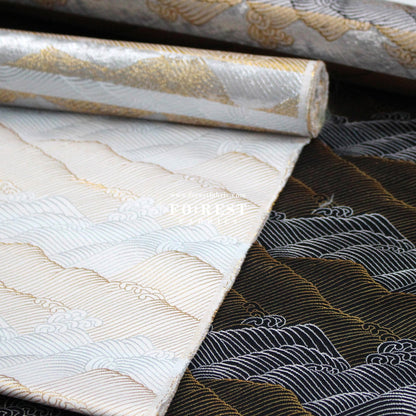 Gold Brocade - Mountain fabric - FO:REST Fabric 布恩堂Liberty fabrictana lawnjapanese fabricykk zipper