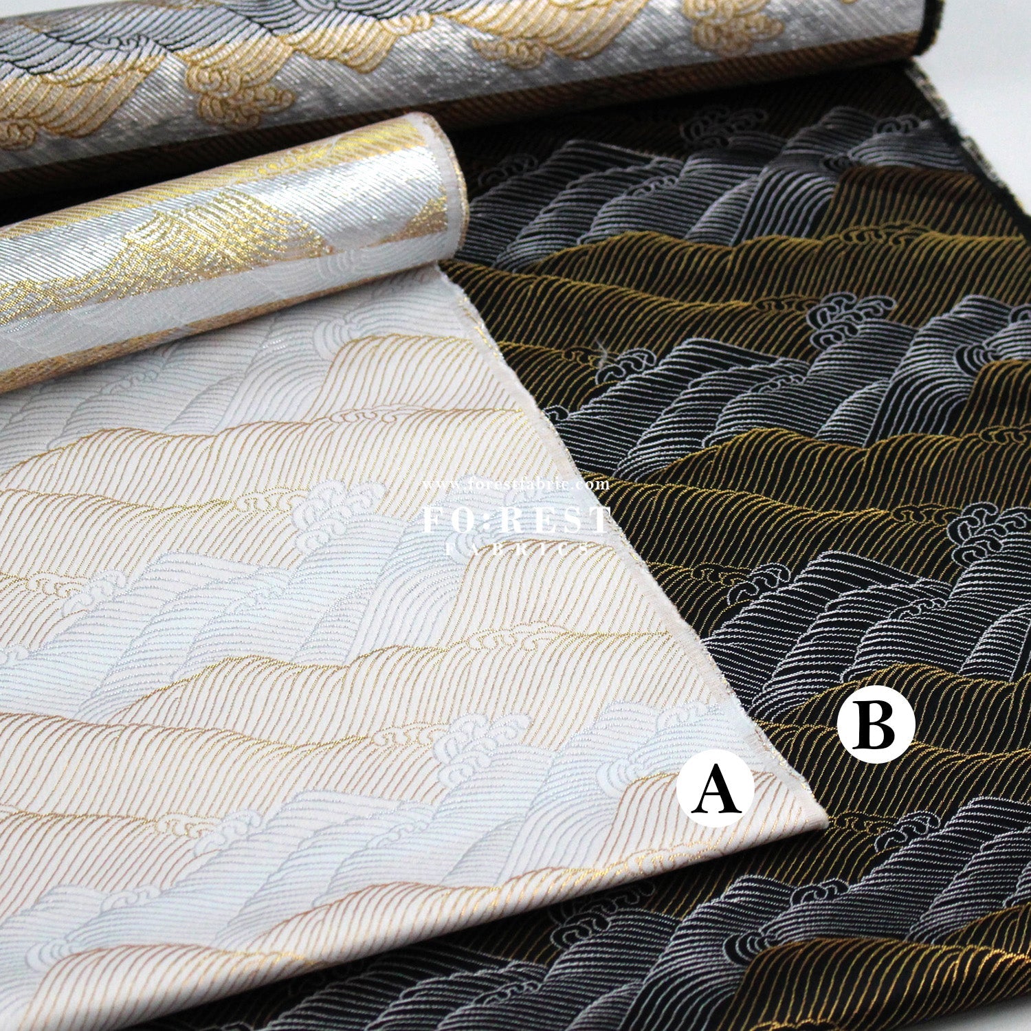 Gold Brocade - Mountain fabric - FO:REST Fabric 布恩堂Liberty fabrictana lawnjapanese fabricykk zipper