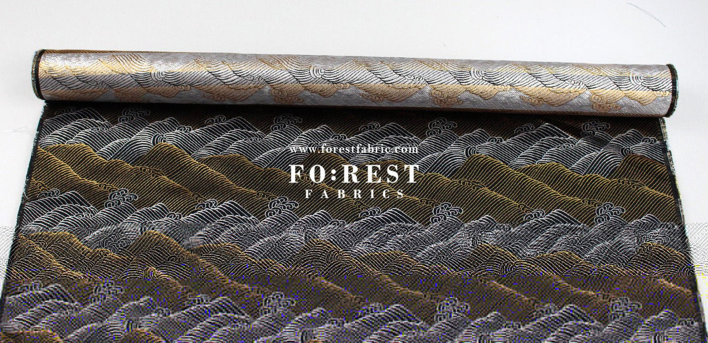 Gold Brocade - Mountain fabric - FO:REST Fabric 布恩堂Liberty fabrictana lawnjapanese fabricykk zipper