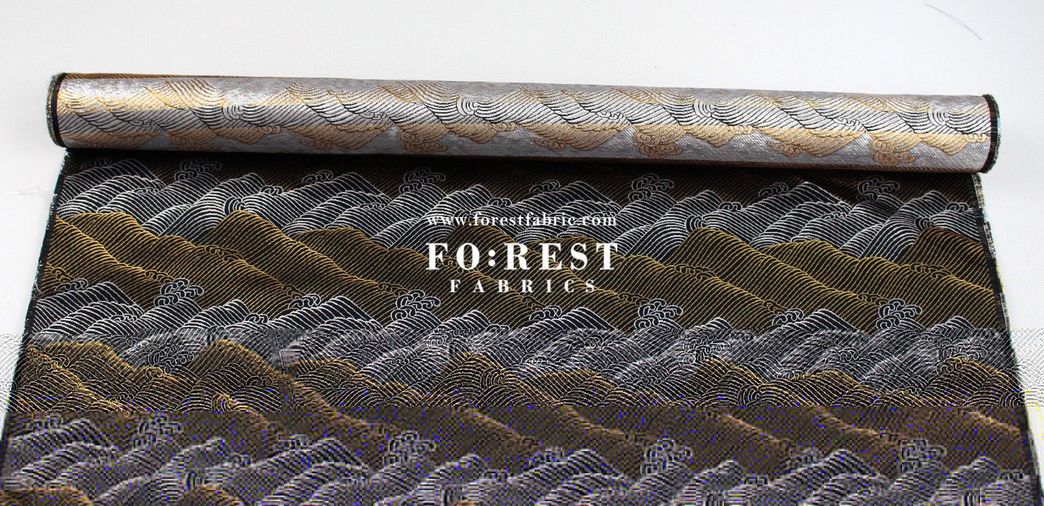 Gold Brocade - Mountain fabric - FO:REST Fabric 布恩堂Liberty fabrictana lawnjapanese fabricykk zipper