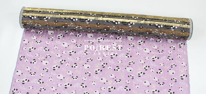 Gold Brocade - Panda fabric Purple - FO:REST Fabric 布恩堂Liberty fabrictana lawnjapanese fabricykk zipper