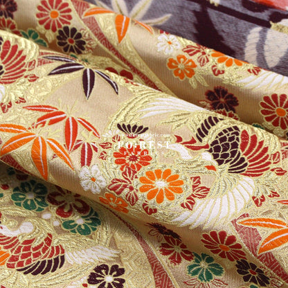 Gold Brocade - Phoenix fabric Gold - FO:REST Fabric 布恩堂Liberty fabrictana lawnjapanese fabricykk zipper