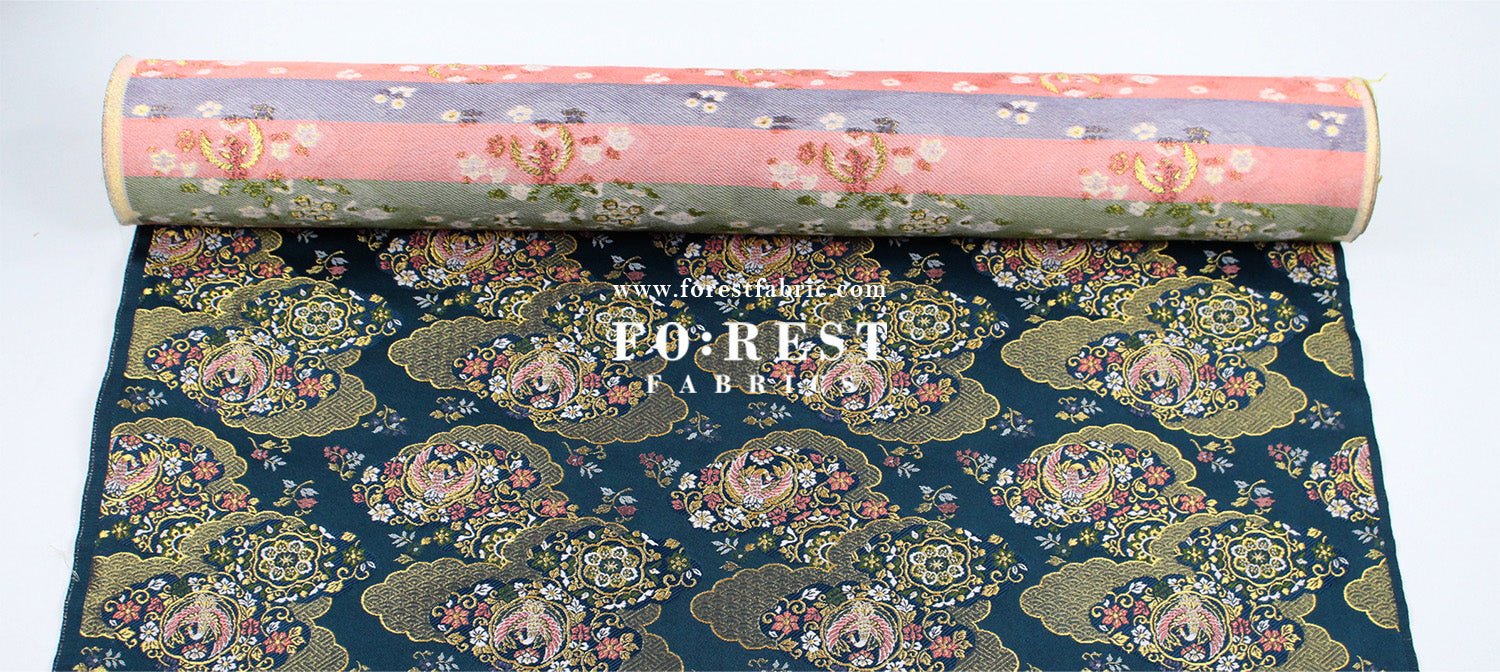 Gold Brocade - Phoenix fabric - FO:REST Fabric 布恩堂Liberty fabrictana lawnjapanese fabricykk zipper