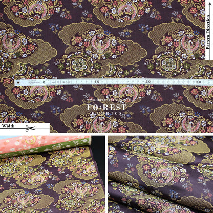 Gold Brocade - Phoenix fabric - FO:REST Fabric 布恩堂Liberty fabrictana lawnjapanese fabricykk zipper