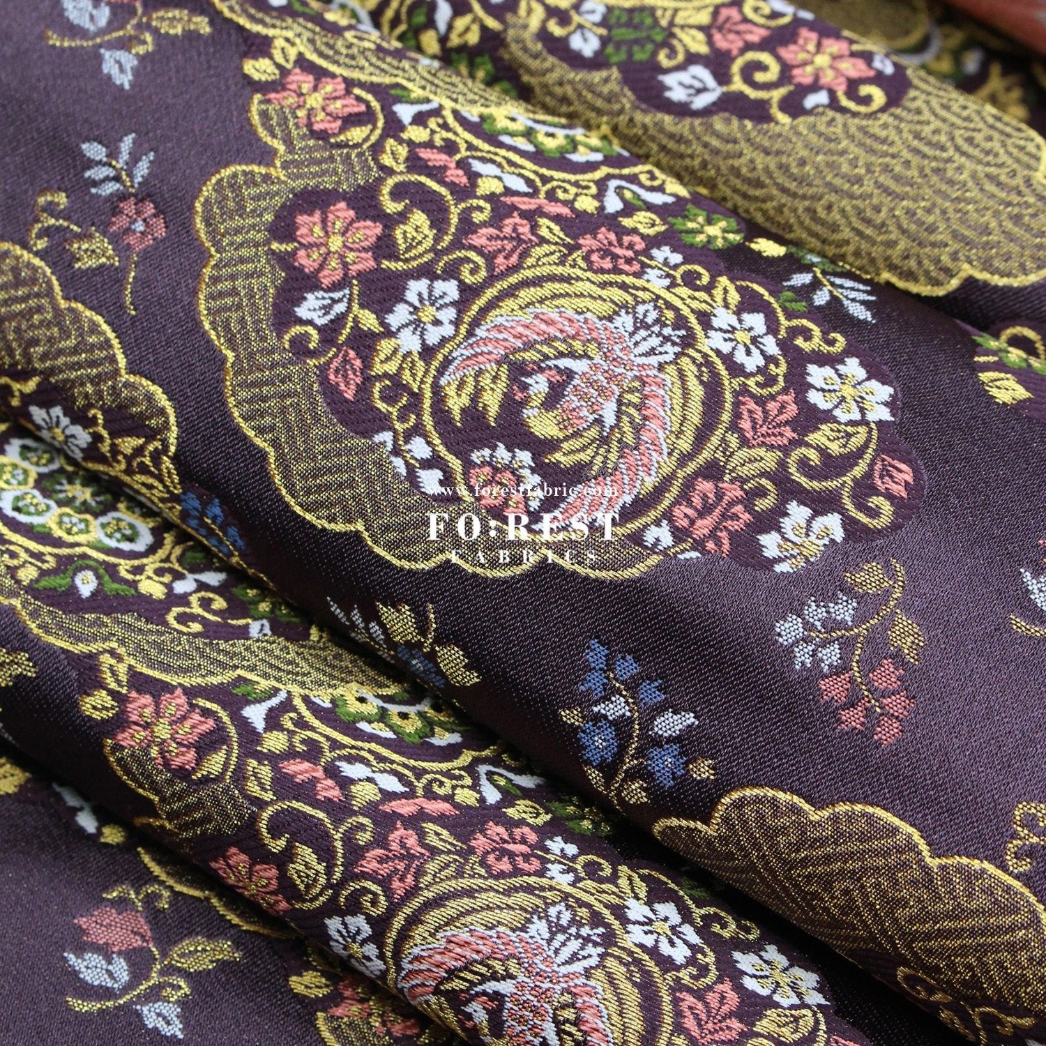 Gold Brocade - Phoenix fabric - FO:REST Fabric 布恩堂Liberty fabrictana lawnjapanese fabricykk zipper