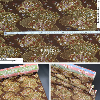 Gold Brocade - Phoenix fabric - FO:REST Fabric 布恩堂Liberty fabrictana lawnjapanese fabricykk zipper