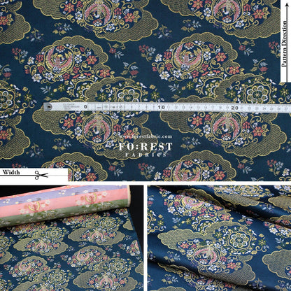 Gold Brocade - Phoenix fabric - FO:REST Fabric 布恩堂Liberty fabrictana lawnjapanese fabricykk zipper