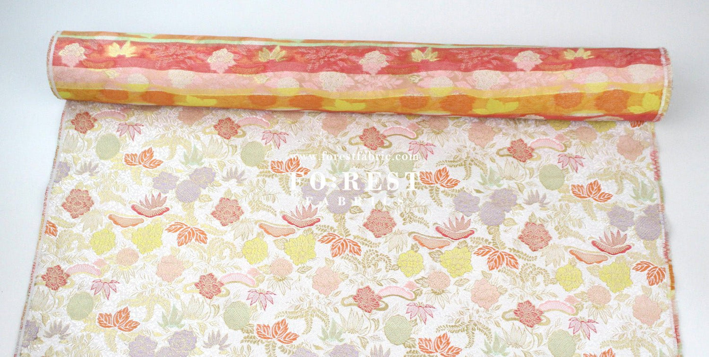 Gold Brocade - Pine fabric ICE - FO:REST Fabric 布恩堂Liberty fabrictana lawnjapanese fabricykk zipper