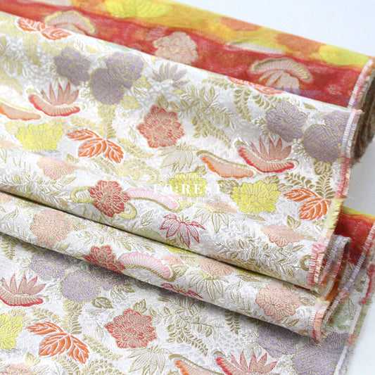 Gold Brocade - Pine fabric ICE - FO:REST Fabric 布恩堂Liberty fabrictana lawnjapanese fabricykk zipper