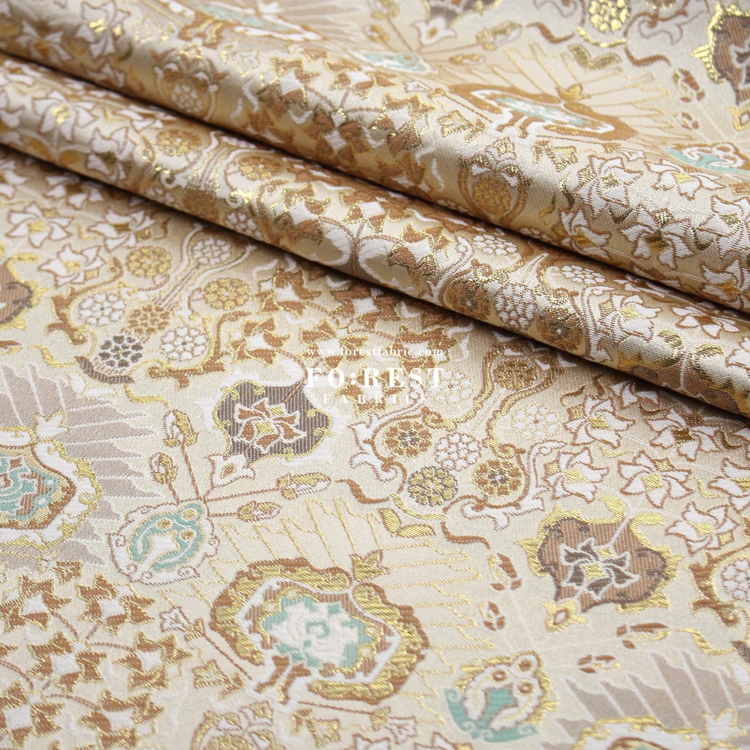 Gold Brocade - Queen fabric - FO:REST Fabric 布恩堂Liberty fabrictana lawnjapanese fabricykk zipper