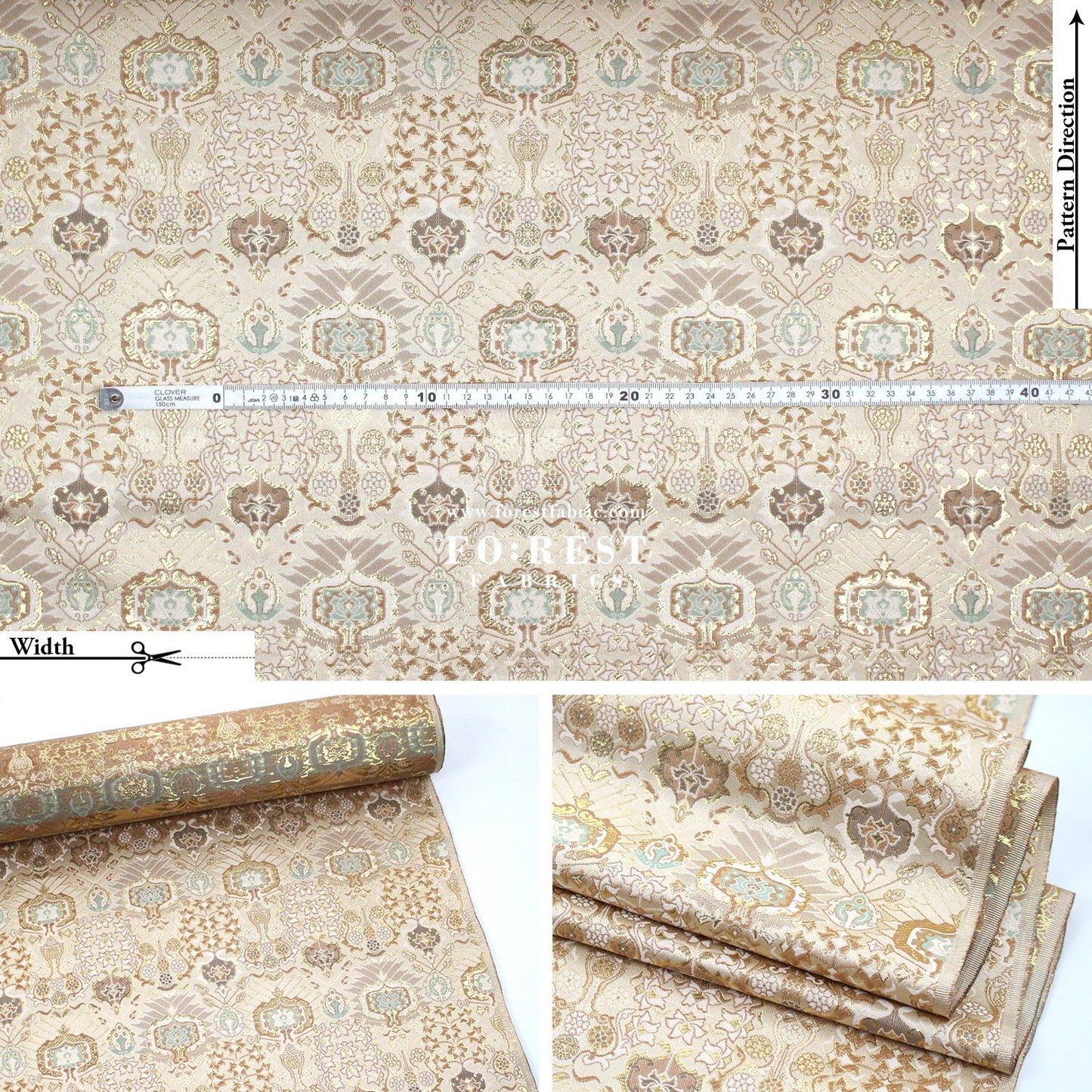 Gold Brocade - Queen fabric - FO:REST Fabric 布恩堂Liberty fabrictana lawnjapanese fabricykk zipper