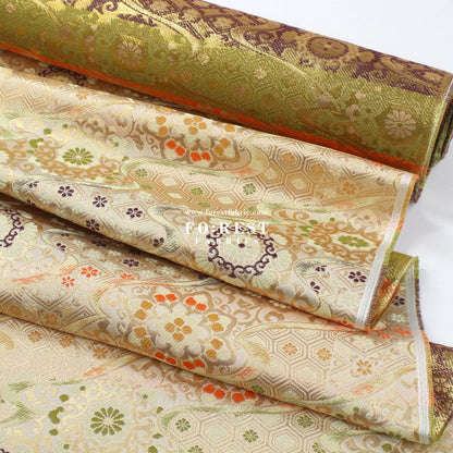 Gold Brocade - River fabric LT.Gold - FO:REST Fabric 布恩堂Liberty fabrictana lawnjapanese fabricykk zipper