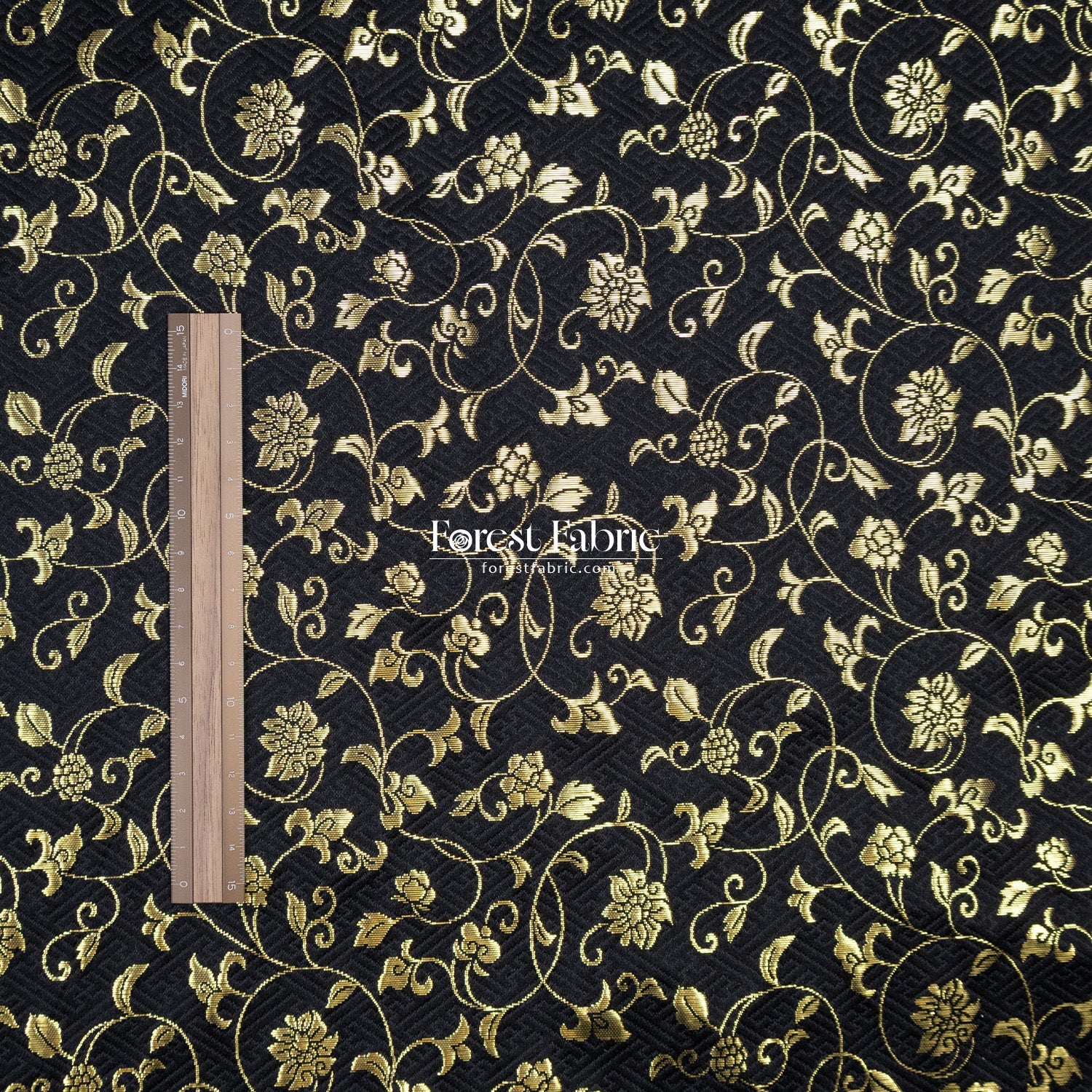 Gold Brocade - Rose vine fabric White - FO:REST Fabric 布恩堂Liberty fabrictana lawnjapanese fabricykk zipper