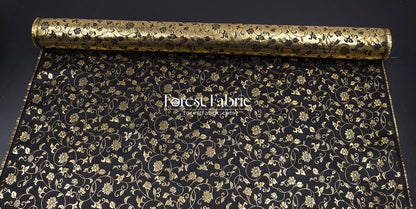 Gold Brocade - Rose vine fabric White - FO:REST Fabric 布恩堂Liberty fabrictana lawnjapanese fabricykk zipper