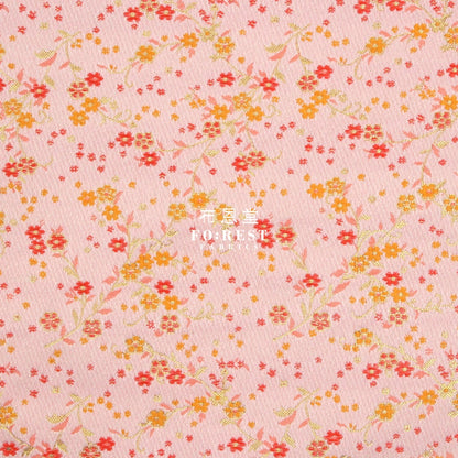 Gold Brocade - Sakura Branch Fabric Polyester
