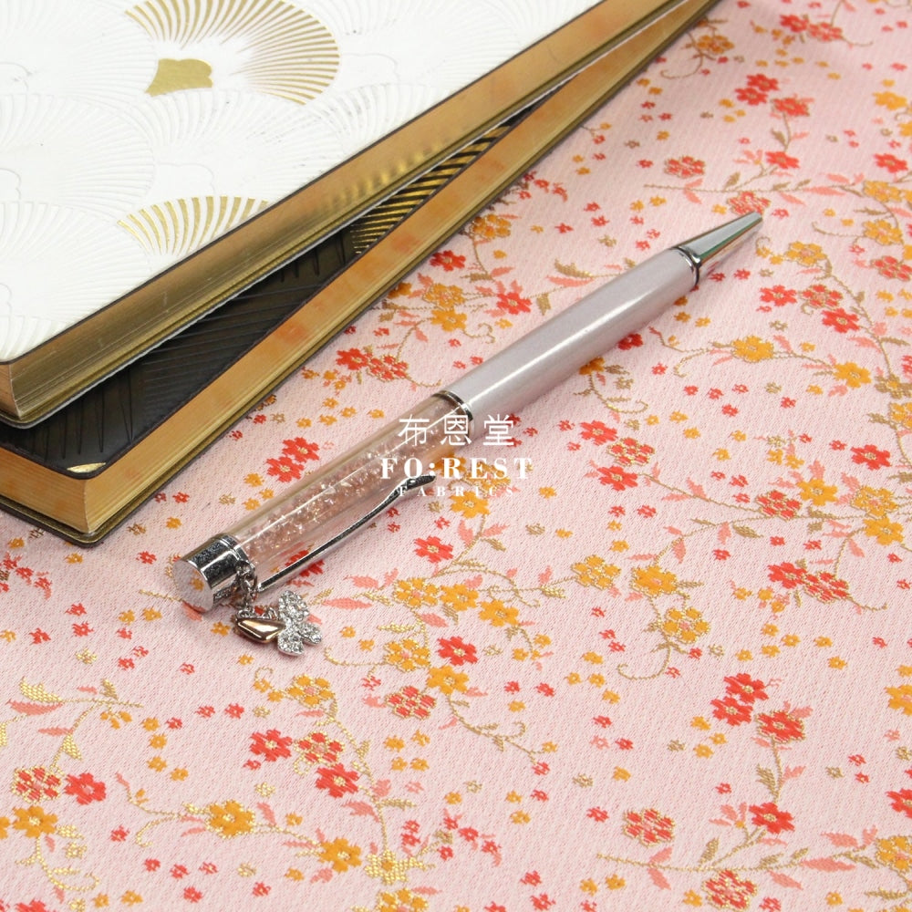Gold Brocade - Sakura Branch Fabric Polyester