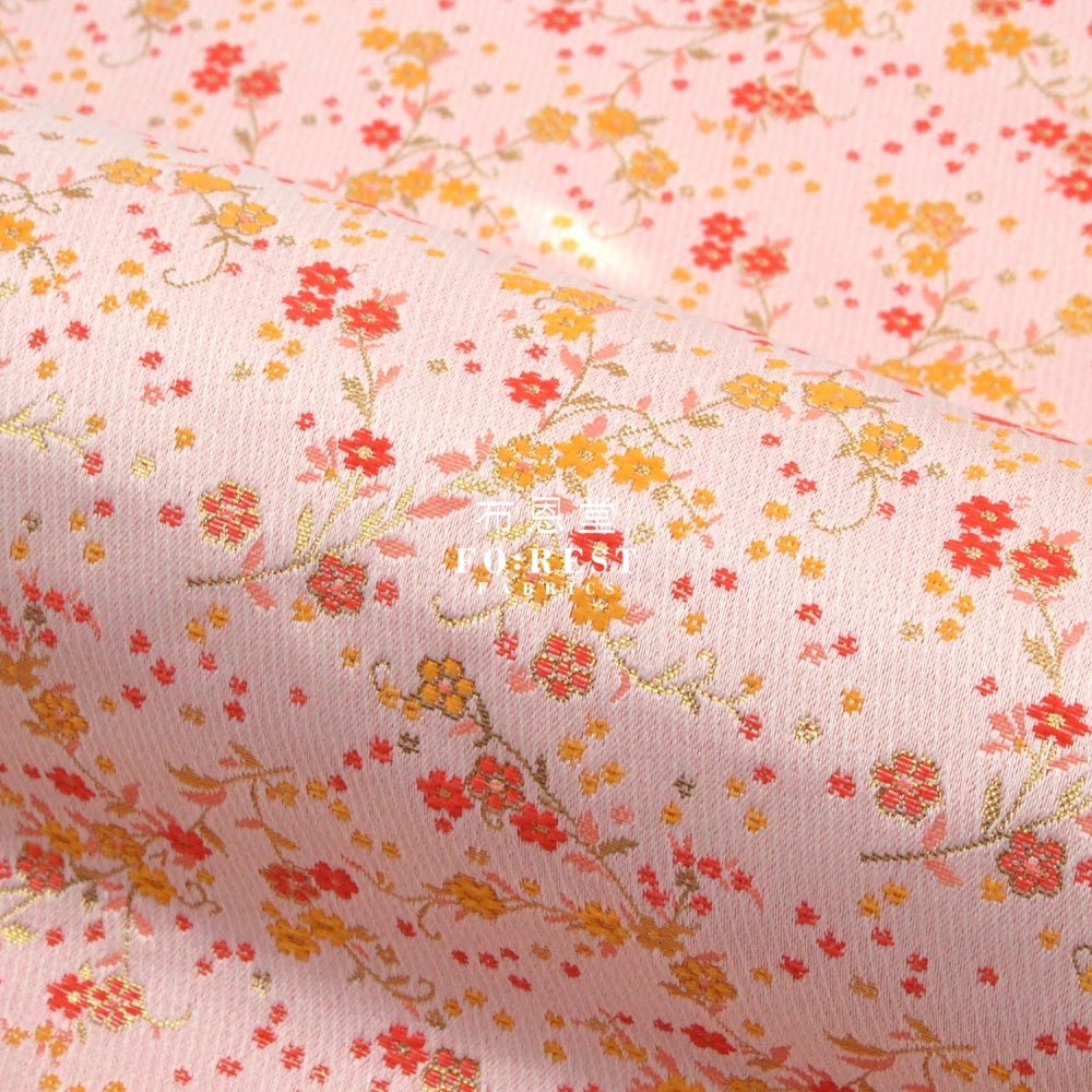 Gold Brocade - sakura branch fabric - FO:REST Fabric 布恩堂Liberty fabrictana lawnjapanese fabricykk zipper
