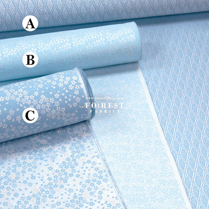Gold Brocade - Sakura fabric Blue - FO:REST Fabric 布恩堂Liberty fabrictana lawnjapanese fabricykk zipper