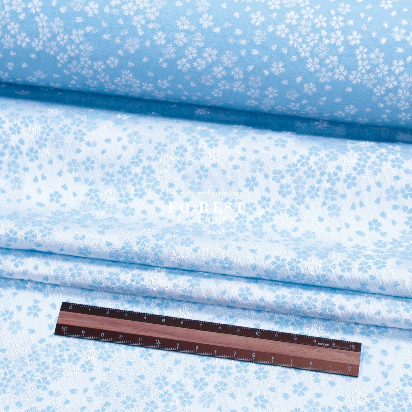 Gold Brocade - Sakura fabric Blue - FO:REST Fabric 布恩堂Liberty fabrictana lawnjapanese fabricykk zipper