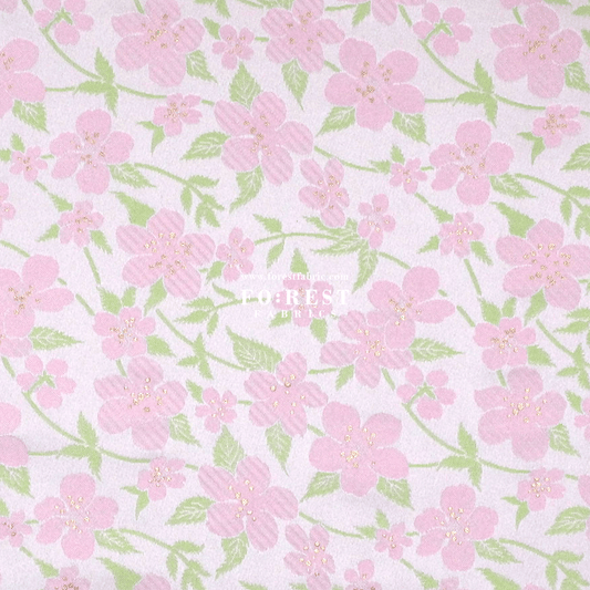 Gold Brocade - sakura fabric Light Pink - FO:REST Fabric 布恩堂Liberty fabrictana lawnjapanese fabricykk zipper