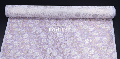 Gold Brocade - Sakura fabric Light purple - FO:REST Fabric 布恩堂Liberty fabrictana lawnjapanese fabricykk zipper
