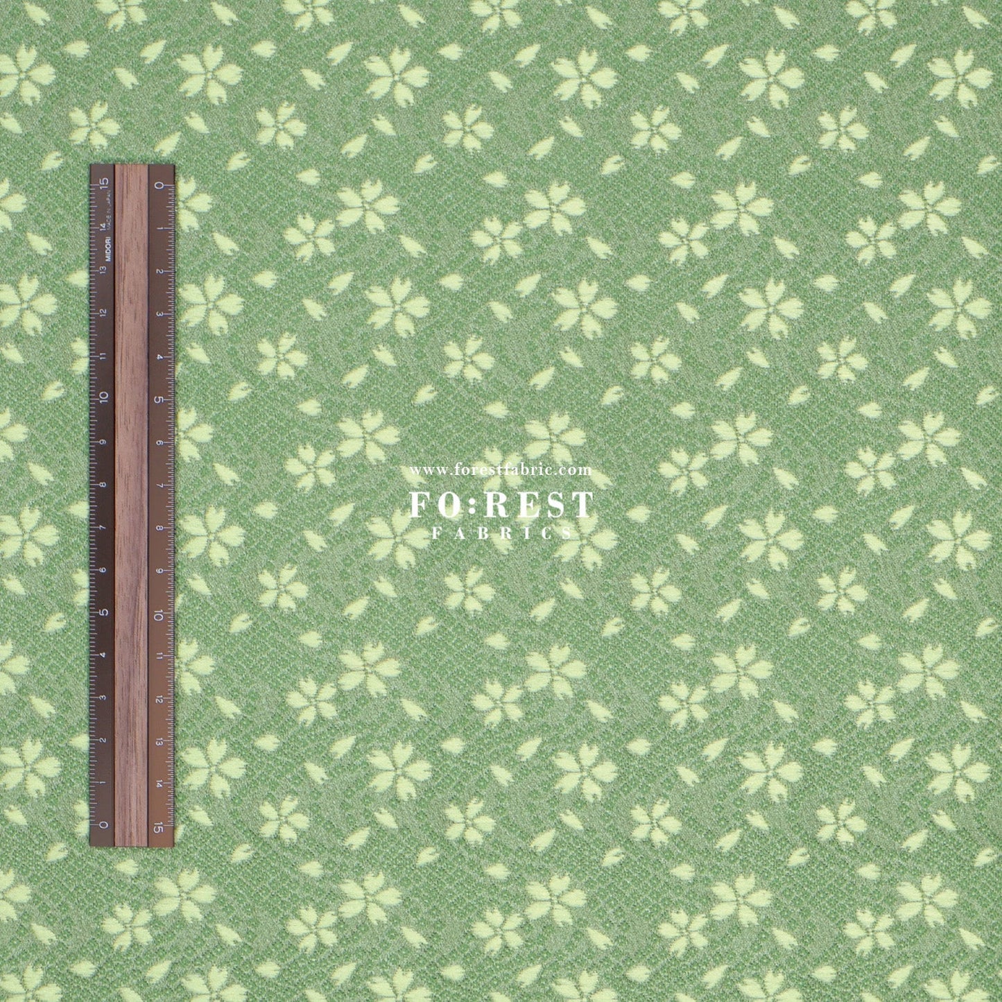 Gold Brocade - Sakura fabric MatchaGreen - FO:REST Fabric 布恩堂Liberty fabrictana lawnjapanese fabricykk zipper