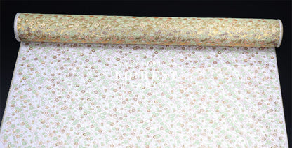 Gold Brocade - Sakura fabric MatchaGreen - FO:REST Fabric 布恩堂Liberty fabrictana lawnjapanese fabricykk zipper