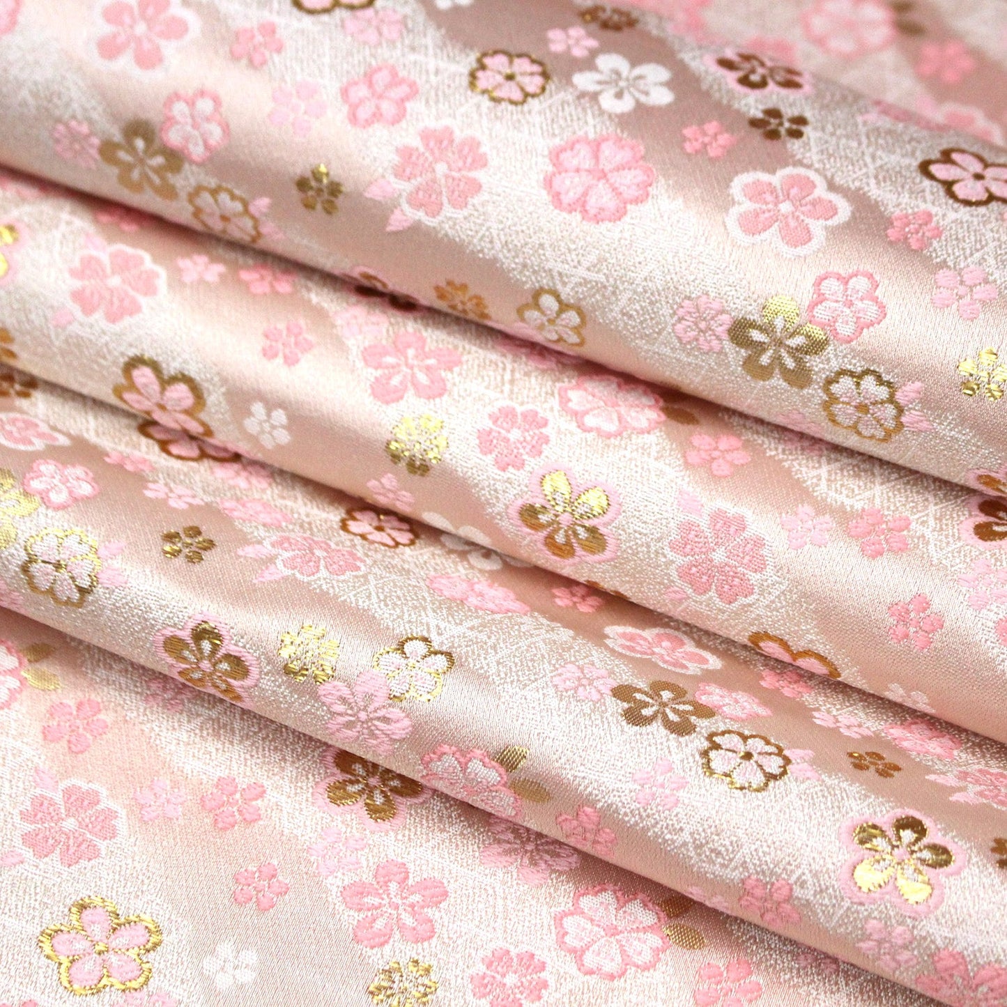 Gold Brocade - sakura fabric Pink - FO:REST Fabric 布恩堂Liberty fabrictana lawnjapanese fabricykk zipper