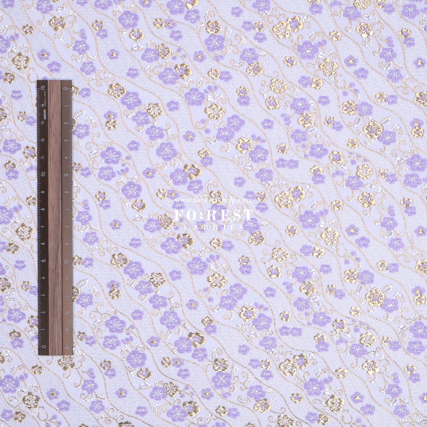 Gold Brocade - Sakura fabric Purple - FO:REST Fabric 布恩堂Liberty fabrictana lawnjapanese fabricykk zipper