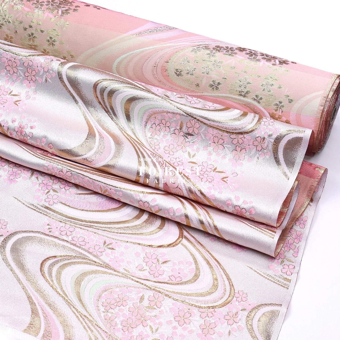Gold Brocade - Sakura river fabric Purple - FO:REST Fabric 布恩堂Liberty fabrictana lawnjapanese fabricykk zipper