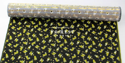 Gold Brocade - Shiba inu Dogs fabric Blacklime - FO:REST Fabric 布恩堂Liberty fabrictana lawnjapanese fabricykk zipper