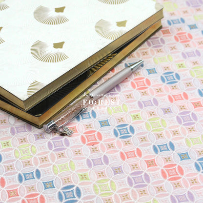 Gold Brocade - SHIPPO 七寶KINRAN fabric LightPink - FO:REST Fabric 布恩堂Liberty fabrictana lawnjapanese fabricykk zipper