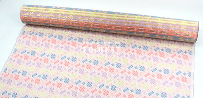 Gold Brocade - SHIPPO 七寶KINRAN fabric LightPink - FO:REST Fabric 布恩堂Liberty fabrictana lawnjapanese fabricykk zipper