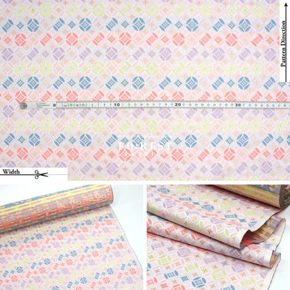 Gold Brocade - SHIPPO 七寶KINRAN fabric LightPink - FO:REST Fabric 布恩堂Liberty fabrictana lawnjapanese fabricykk zipper