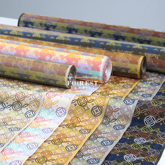 Gold Brocade - SHIPPO 七寶 KINRAN fabric - FO:REST Fabric 布恩堂Liberty fabrictana lawnjapanese fabricykk zipper