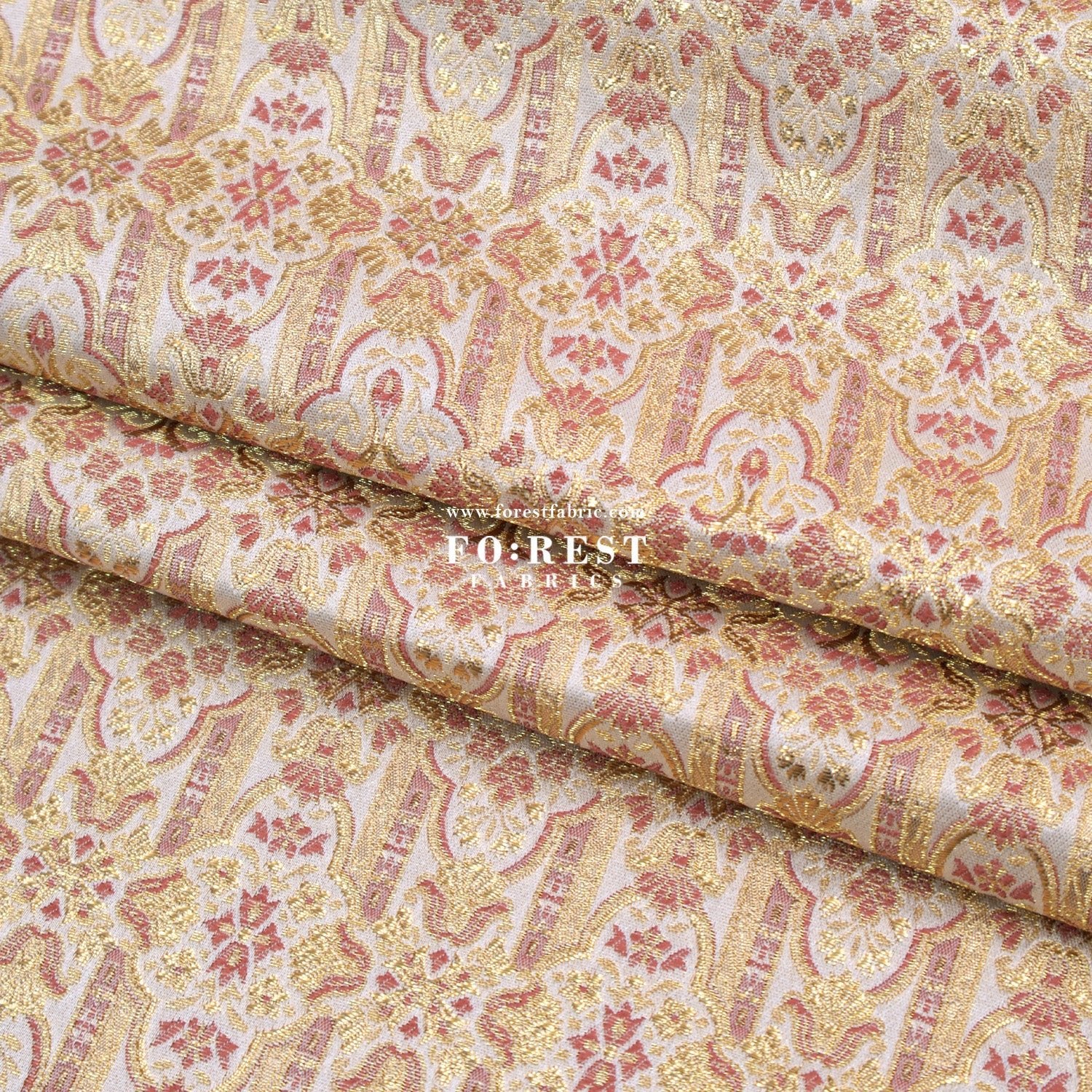 Gold Brocade - Soul of a King fabric - FO:REST Fabric 布恩堂Liberty fabrictana lawnjapanese fabricykk zipper