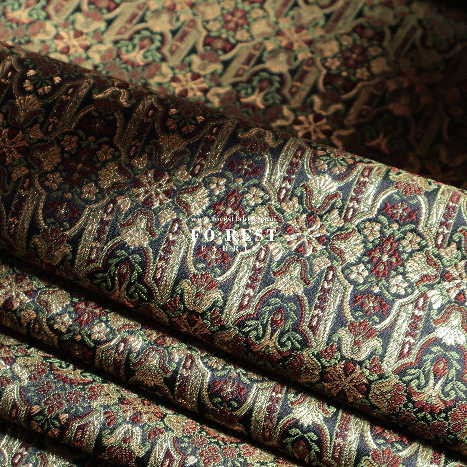 Gold Brocade - Soul of a King fabric - FO:REST Fabric 布恩堂Liberty fabrictana lawnjapanese fabricykk zipper