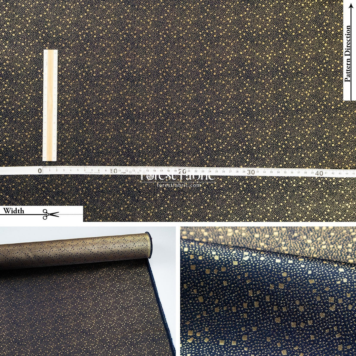 Gold Brocade - Stardust KINRAN fabric - FO:REST Fabric 布恩堂Liberty fabrictana lawnjapanese fabricykk zipper