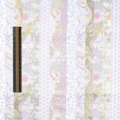 Gold Brocade - Sweet chrysanthemum flower fabric ICEPINK - FO:REST Fabric 布恩堂Liberty fabrictana lawnjapanese fabricykk zipper