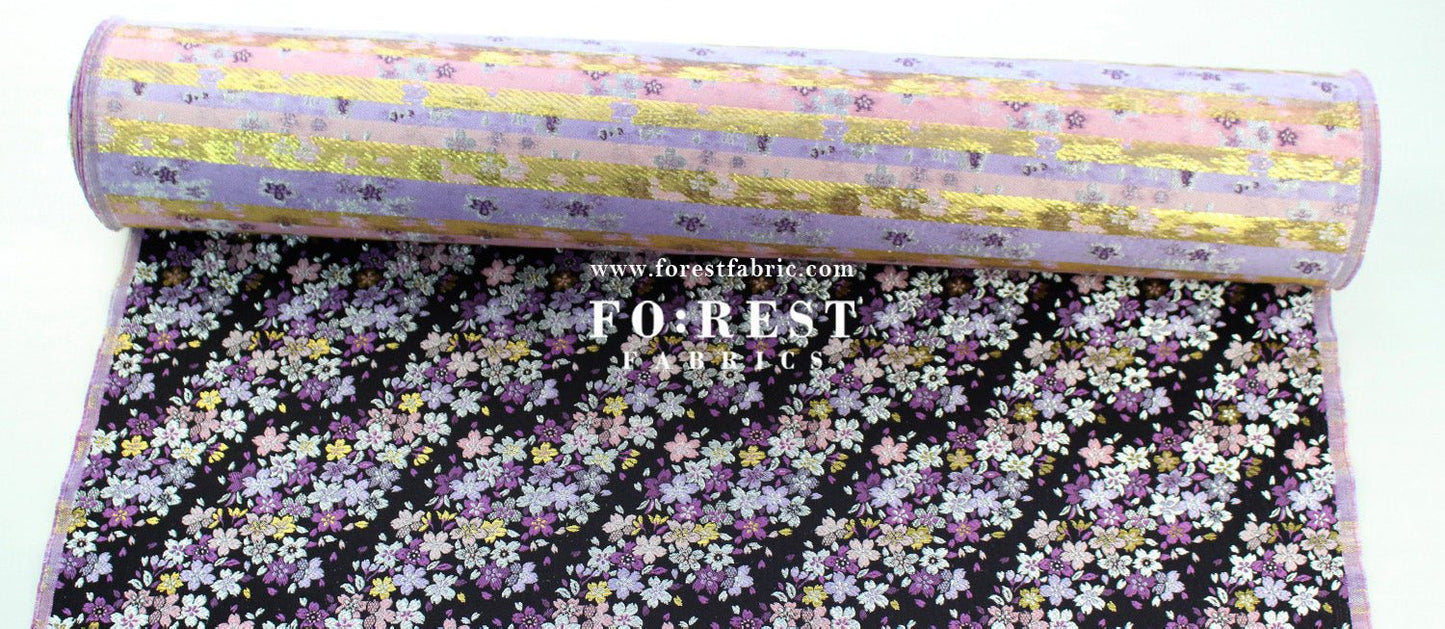 Gold Brocade - sweet Sakura fabric - FO:REST Fabric 布恩堂Liberty fabrictana lawnjapanese fabricykk zipper