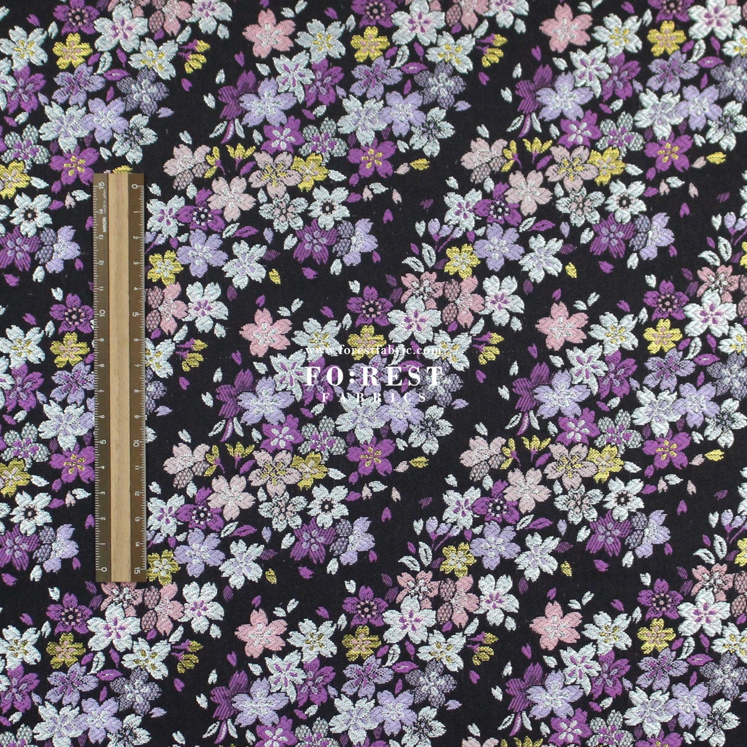 Gold Brocade - sweet Sakura fabric - FO:REST Fabric 布恩堂Liberty fabrictana lawnjapanese fabricykk zipper